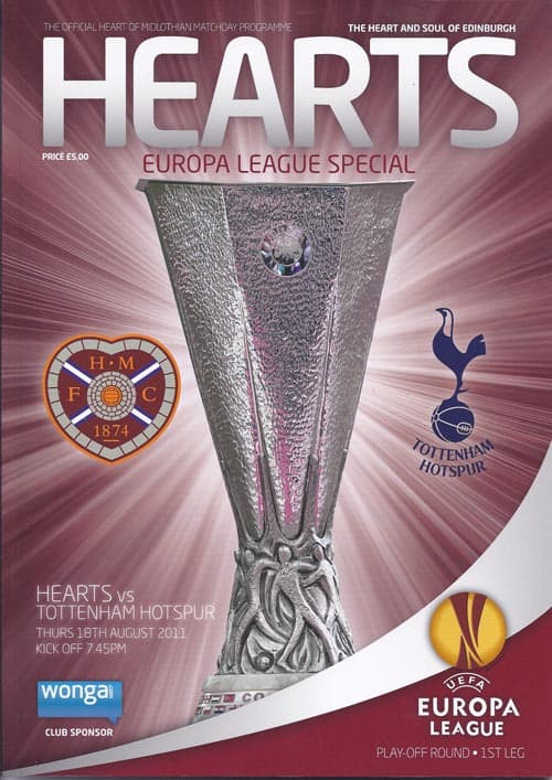 Heart Of Midlothian (Hearts) v Tottenham Hotspur FC